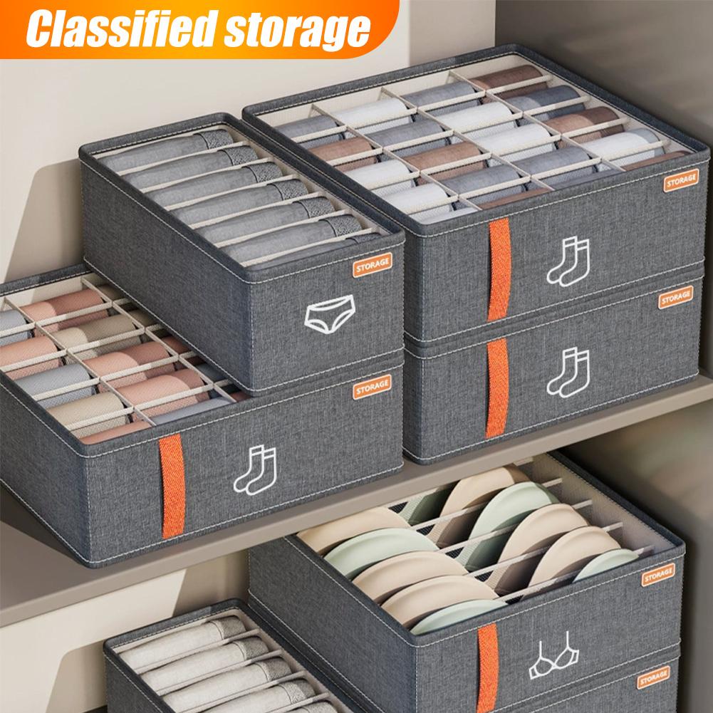 Drawer Organizer Peg - 20 Grids Sock Drawer Organizer Foldable
