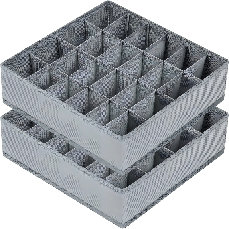Drawer Organizer Peg - 24 Grid Foldable Storage Organizer Box,