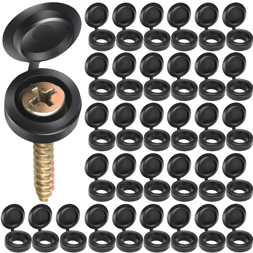 Furniture Hardware Screws - 50/100/200 Pcs Black Practical Hinged Plastic