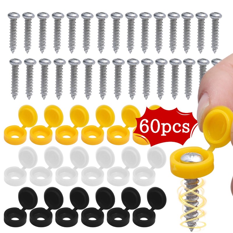 Furniture Hardware Screws - Snap Flip Screw Cover Set Anti-Rust