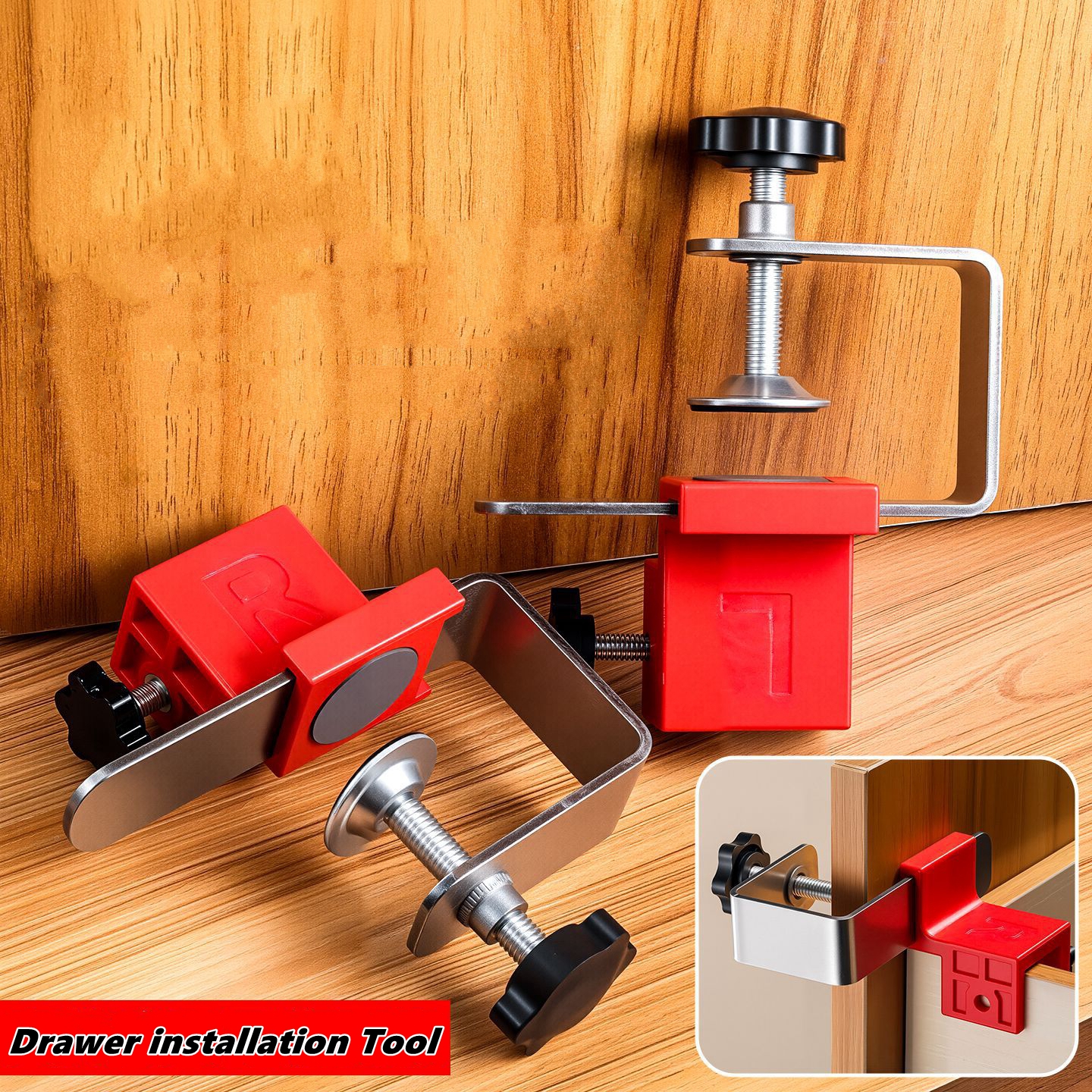 Drawer Organizer Peg - Adjustable Drawer Fixing Clip High Drawer