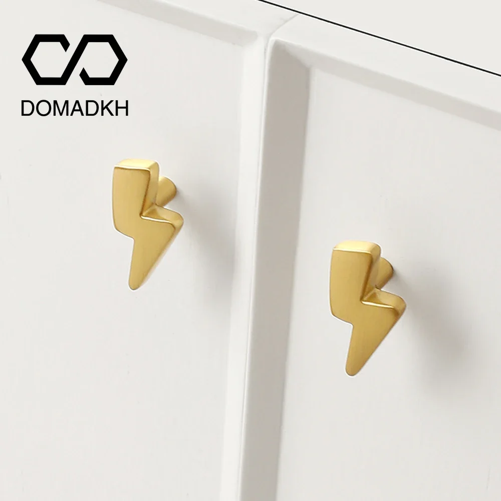 Unique Furniture Hardware - Lightning Design Brass Cabinet Knobs Unique