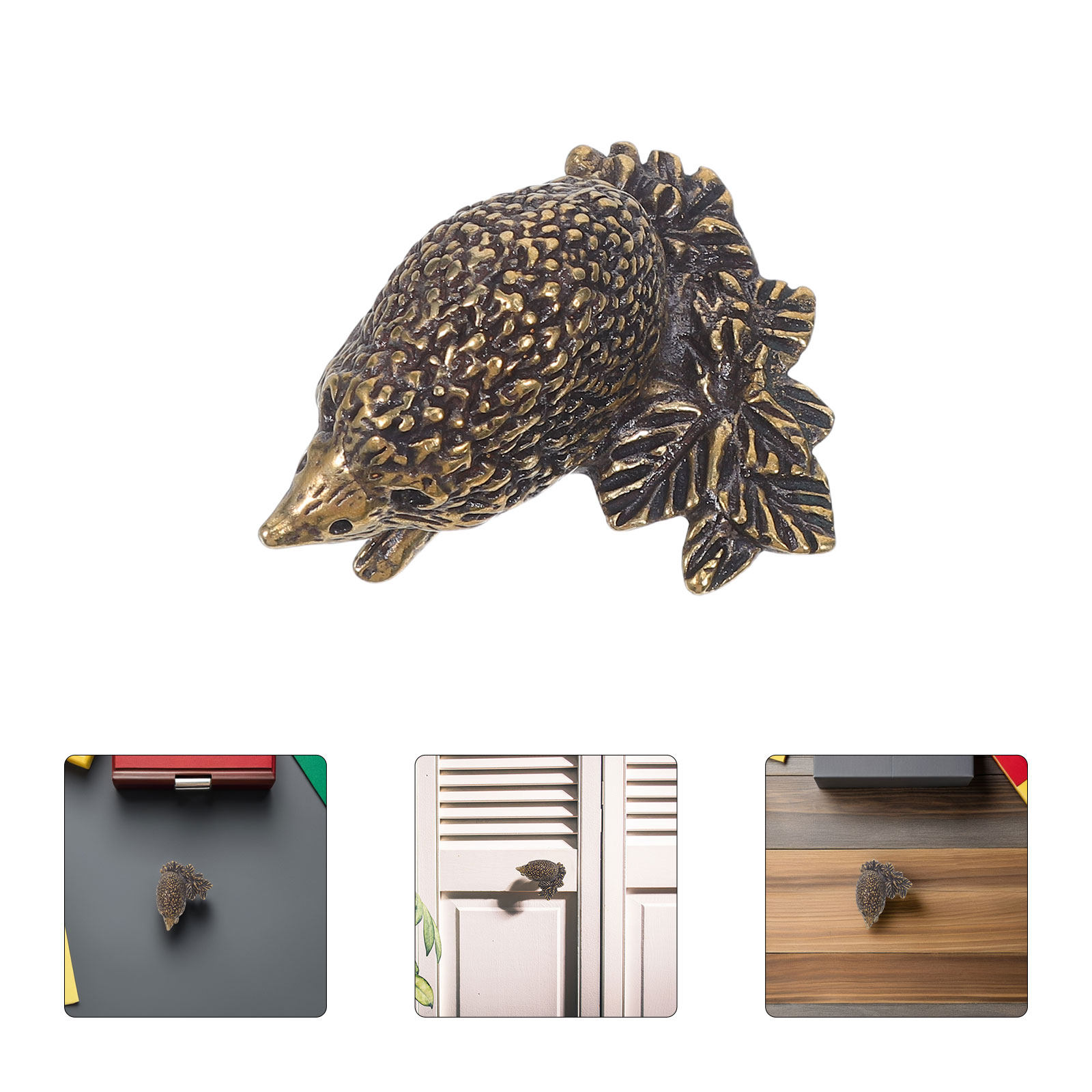 Unique Furniture Hardware - Brass Hedgehog Cabinet Pull Unique Decorative