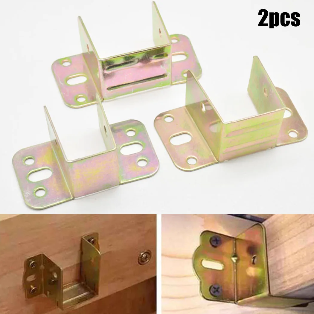 Furniture Hardware Connectors - 2pcs U Shaped Metal Bed Bracket