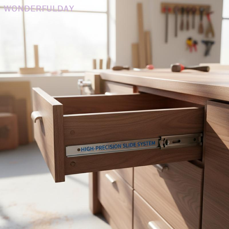 Drawer Slide Pair - New 2Set Smooth Glide Bearing Drawer
