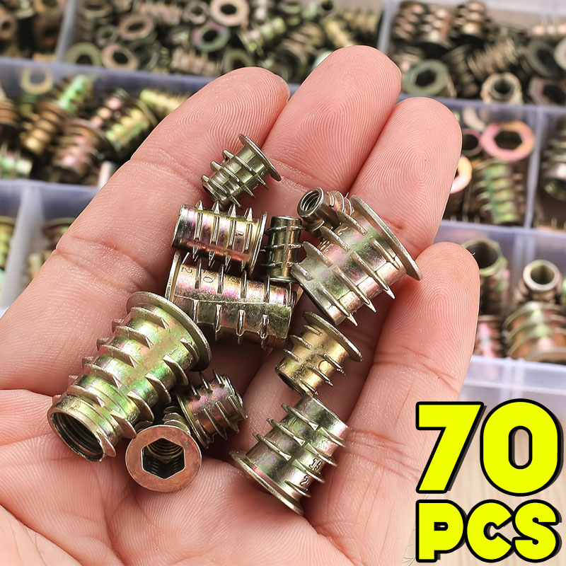 Furniture Hardware Threaded Inserts - M4/M5/M6 Threaded Insert Nut E-nut Kit