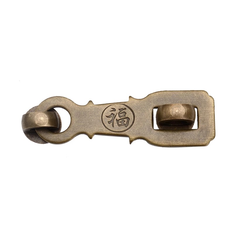 Furniture Hardware Lock - FU Furniture Door Brass Hasp Cabinet