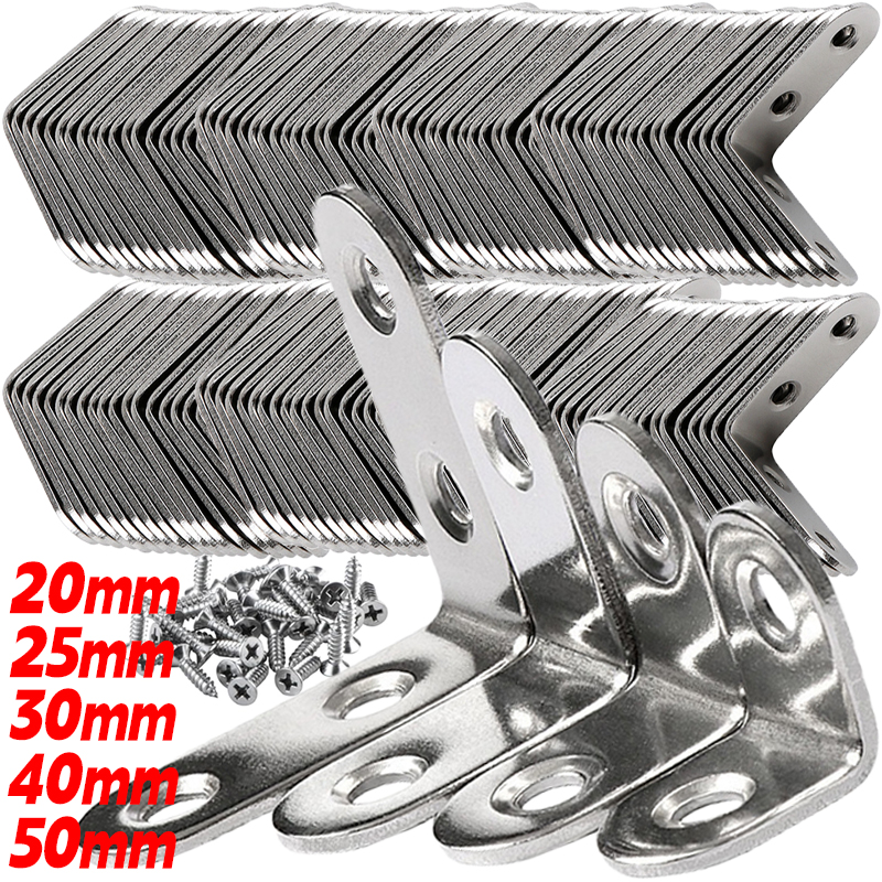 Furniture Hardware Screws - 1/20pc Right Angle Bracket with Screw