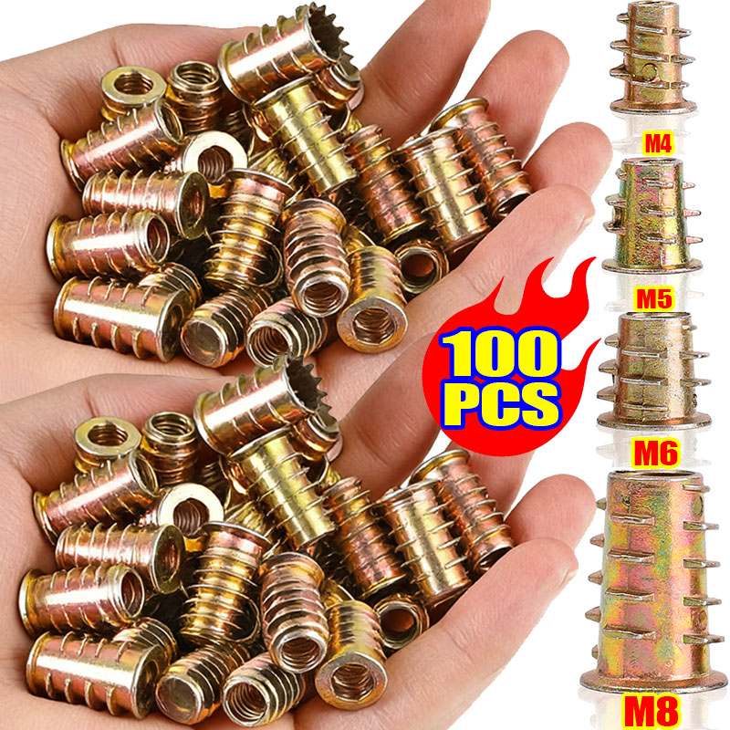 Furniture Hardware Threaded Inserts - Zinc Alloy Wear Resistant Internal External