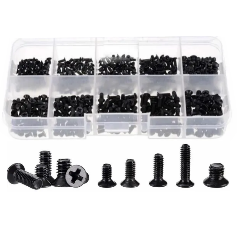 Furniture Screw Type - 500pcs Black Screws and Screwdriver Set