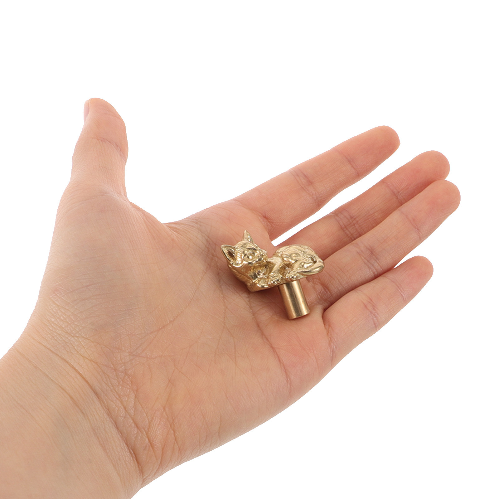 Unique Furniture Hardware - Cat Brass Door Handle Unique Design