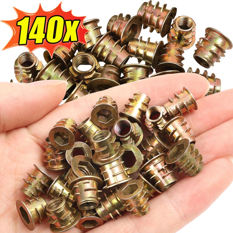 Furniture Hardware Threaded Inserts - 140/70x Hex Socket Threaded Insert Nuts