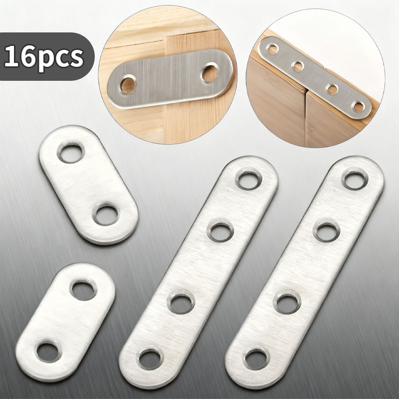 Furniture Hardware Connectors - 16pcs corner codes, flat fasteners, furniture