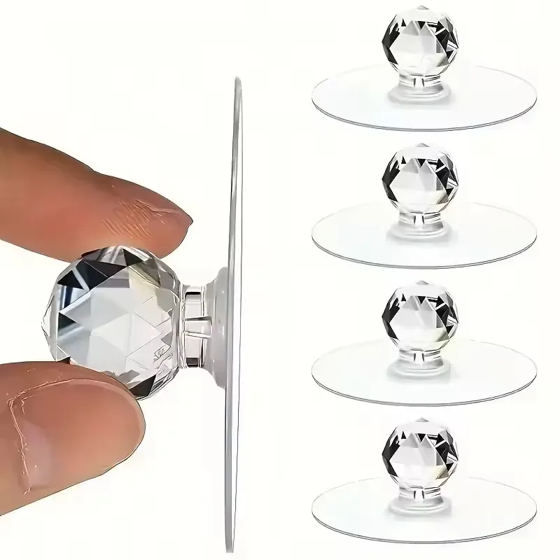 Drawer Organizer Peg - 20pcs Transparent Crystal Door Knobs Cabinet