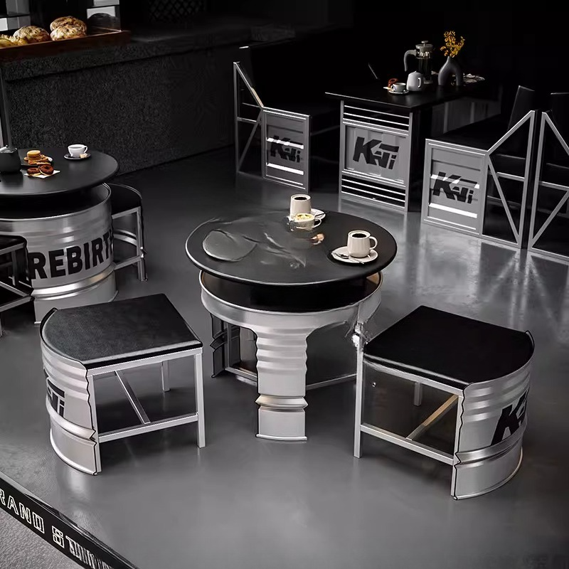 Furniture For Hardware Shop - Industrial Style Creative Oil Drum Sofa
