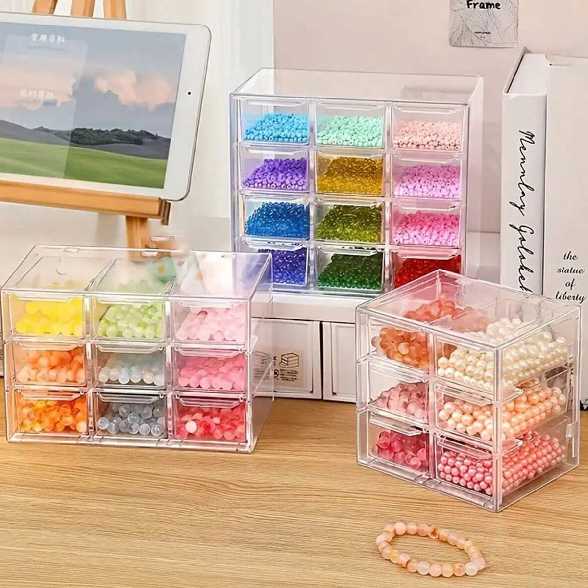 Drawer Organizer Peg - Acrylic Large Capacity Drawer Transparent Divided