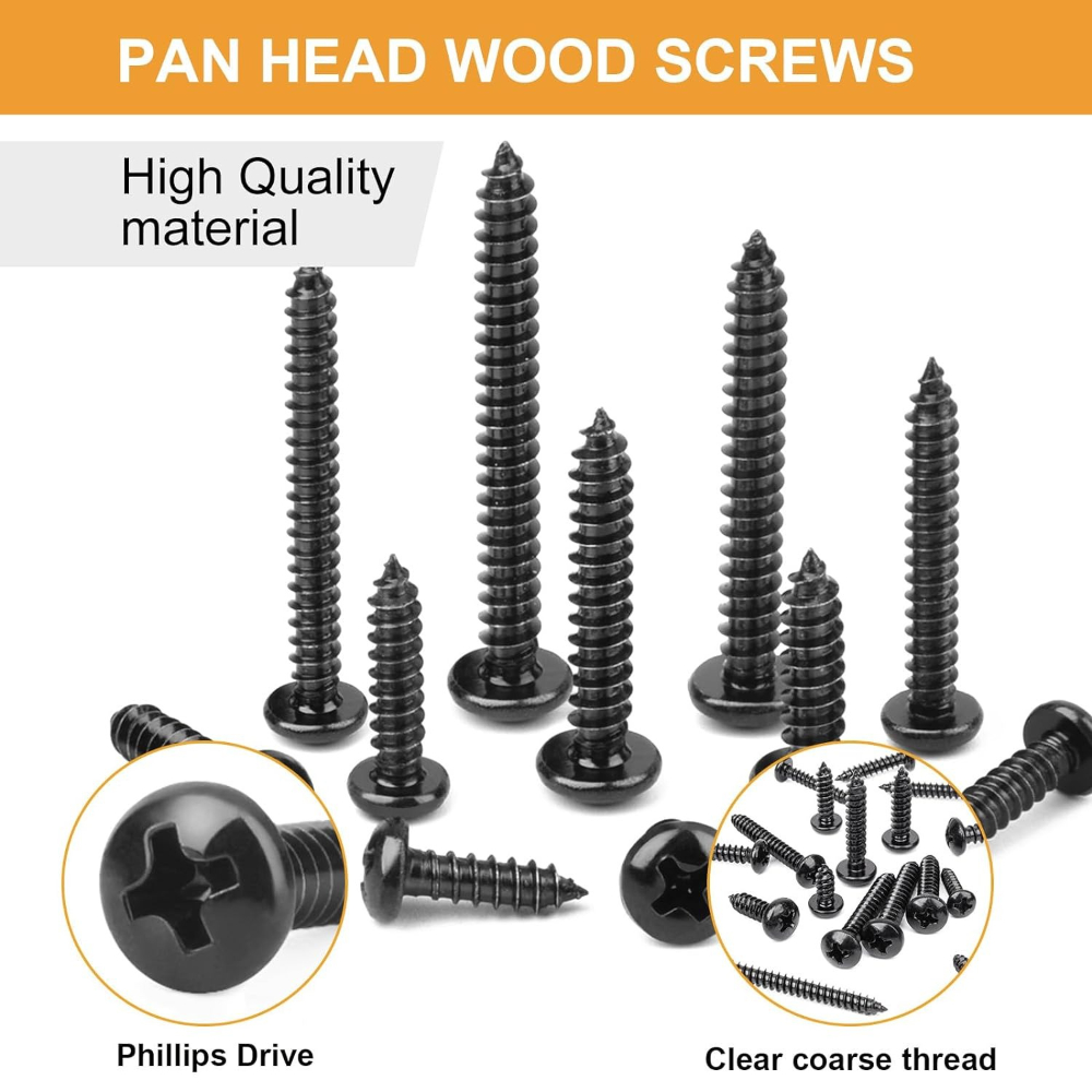 410pcs Carbon Steel Black Cros - огляд і ціна Furniture Screw Type