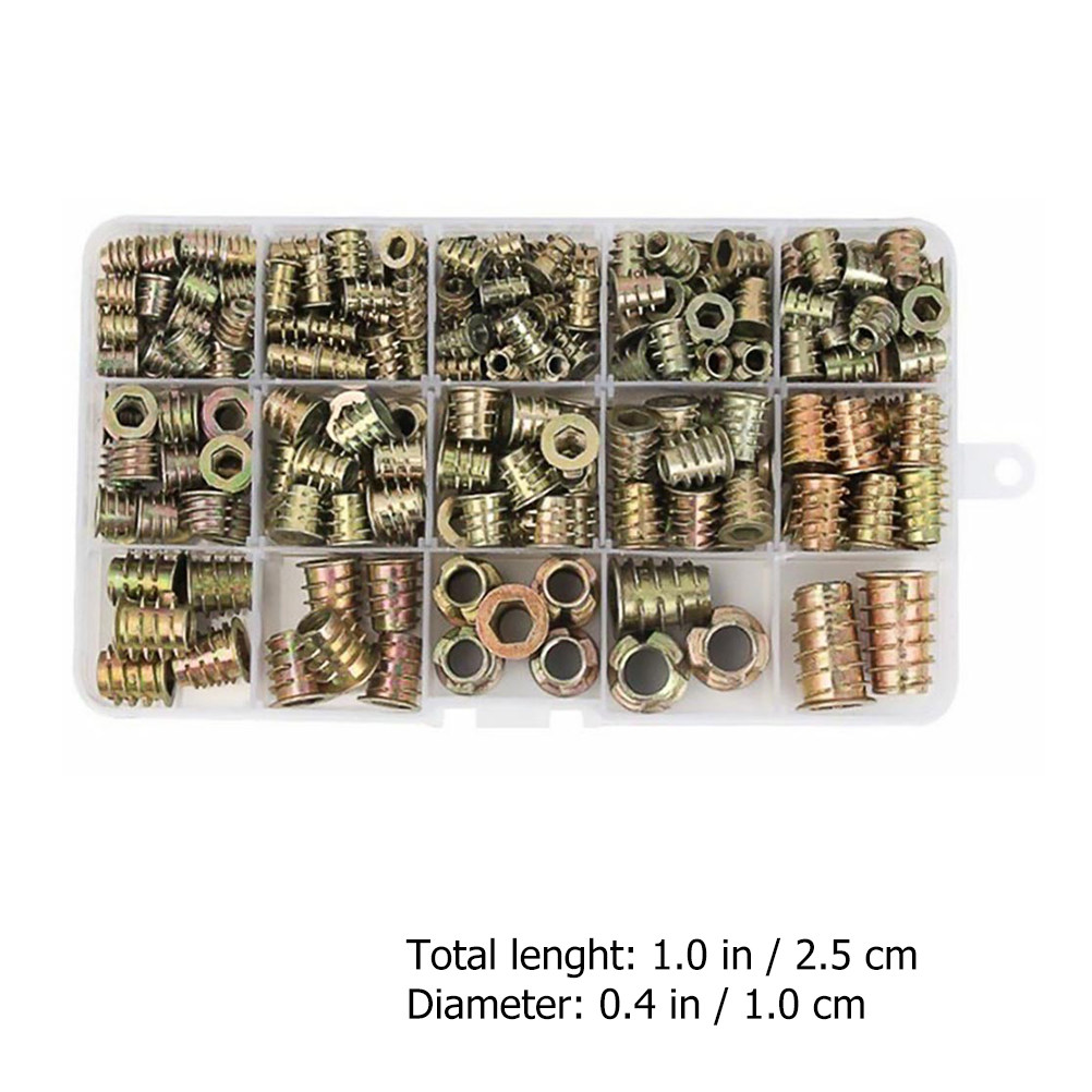 50Pcs Zinc Alloy Hex Socket Th - огляд і ціна Furniture Hardware Threaded Inserts