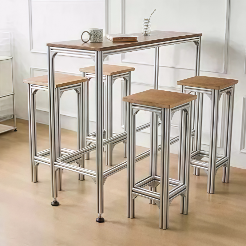 solid wood high bar table and  - огляд і ціна Furniture For Hardware Shop