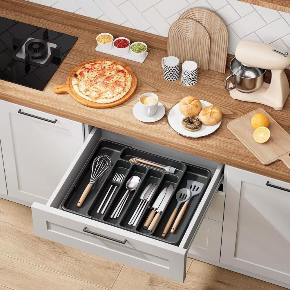 Adjustable Cutlery Drawer Orga - огляд і ціна Drawer Organizer Peg