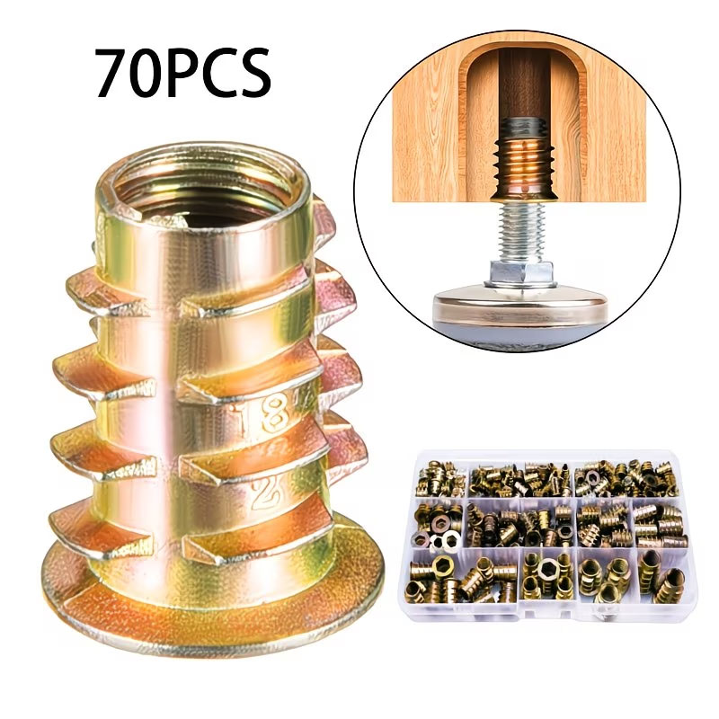 M4/M5/M6 Threaded Insert Nut E - огляд і ціна Furniture Hardware Threaded Inserts