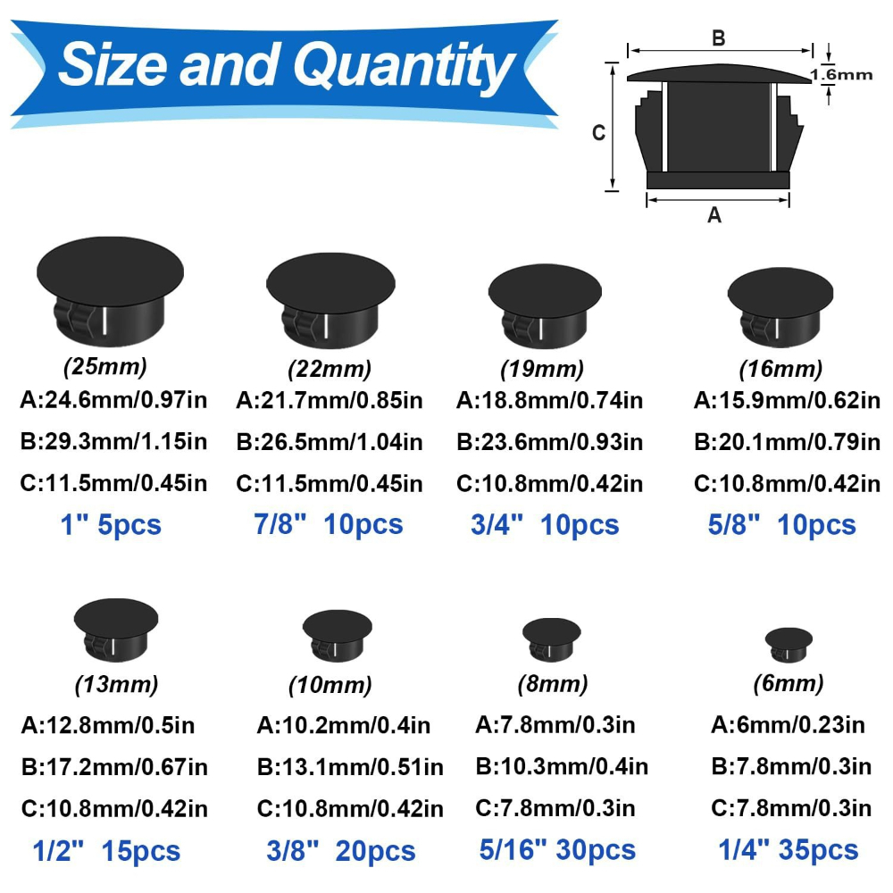 135pcs Cover Screw-type Plug H - огляд і ціна Furniture Screw Type