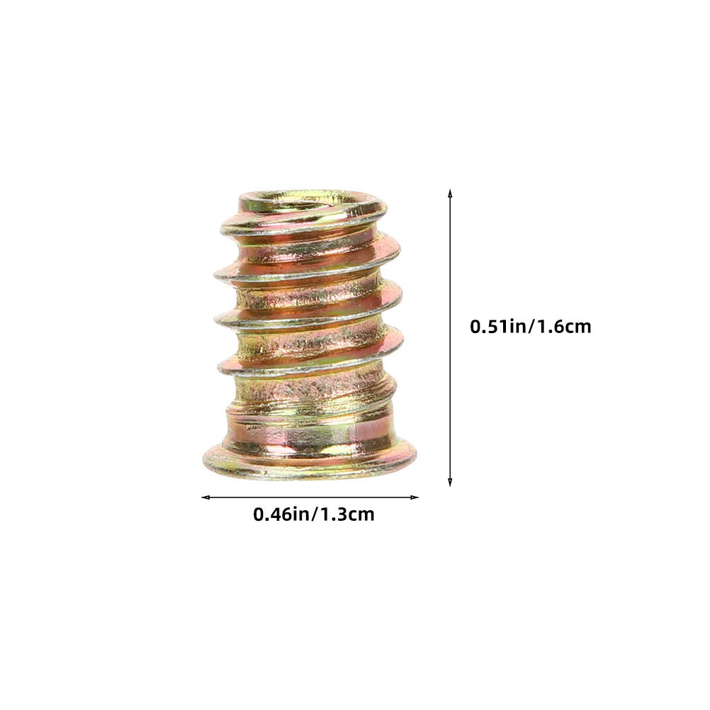 40pcs Threaded Inserts M6X13 C - огляд і ціна Furniture Hardware Threaded Inserts