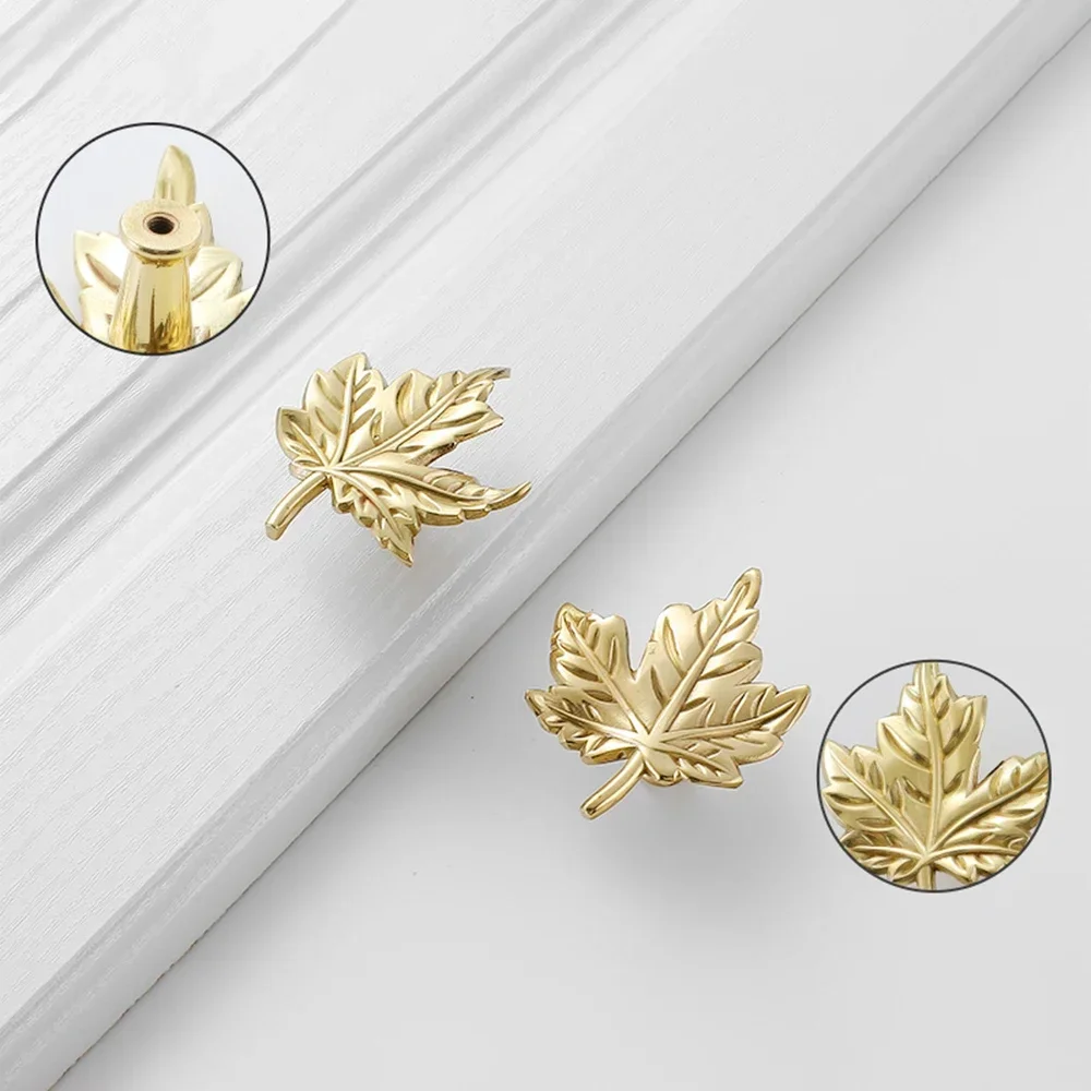 Maple Leaf Brass Cabinet Knobs - огляд і ціна Unique Furniture Hardware