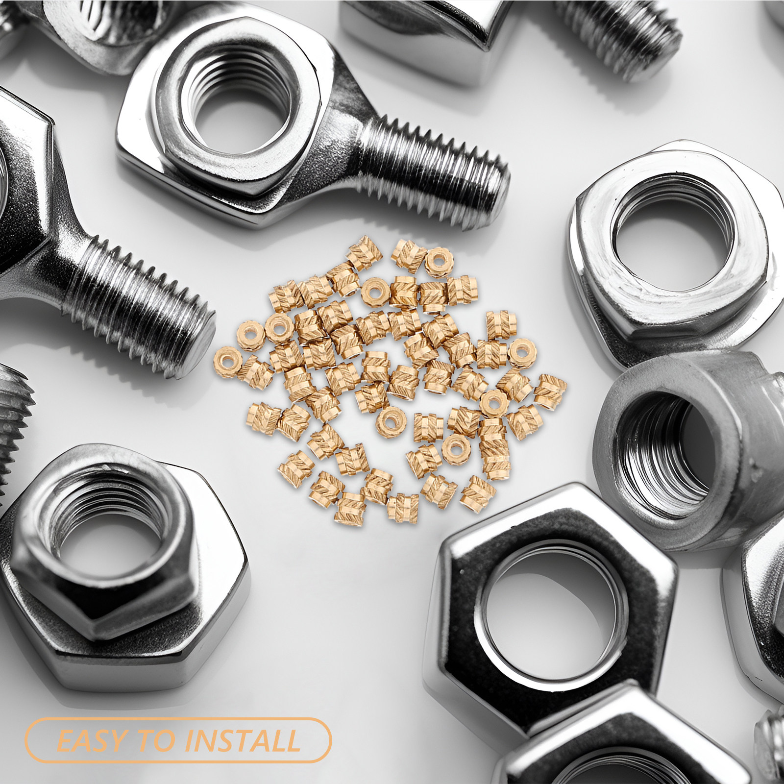 60Pcs Brass Knurled Threaded I - огляд і ціна Furniture Hardware Threaded Inserts