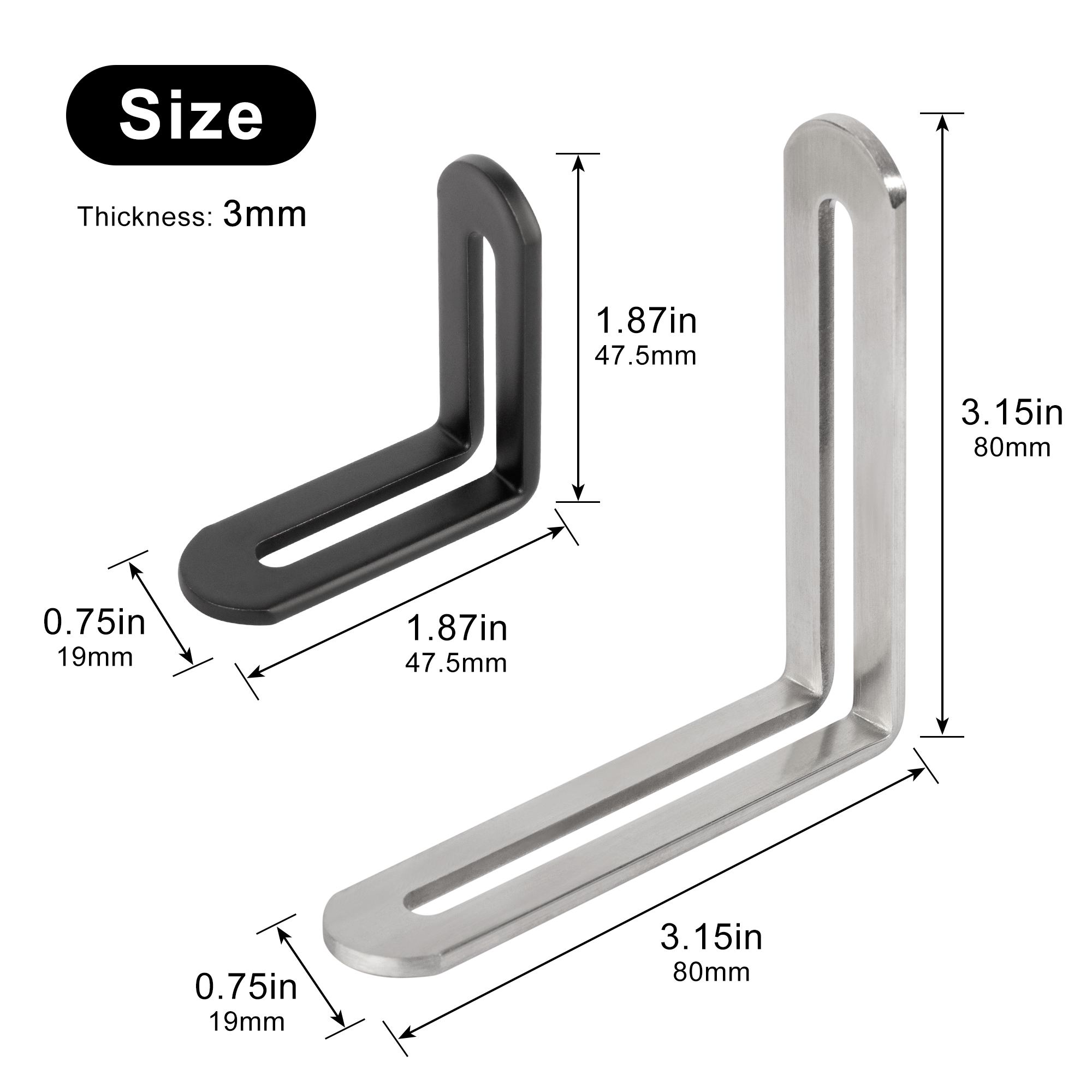 2pcs Corner Brackets Stainless - огляд і ціна Furniture Hardware Connectors