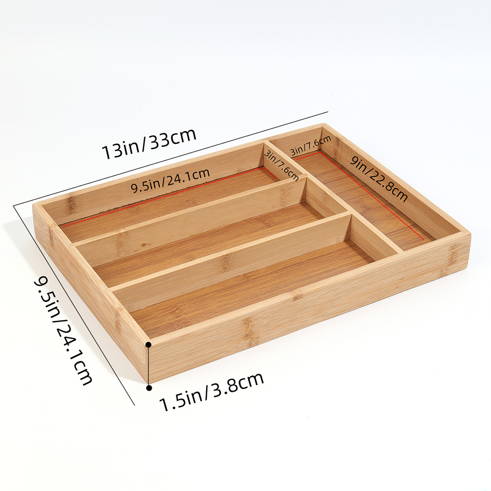 Bamboo Cutlery Divide Storage  - огляд і ціна Drawer Organizer Peg