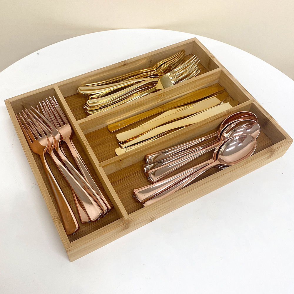 Bamboo Cutlery Divide Storage  - огляд і ціна Drawer Organizer Peg