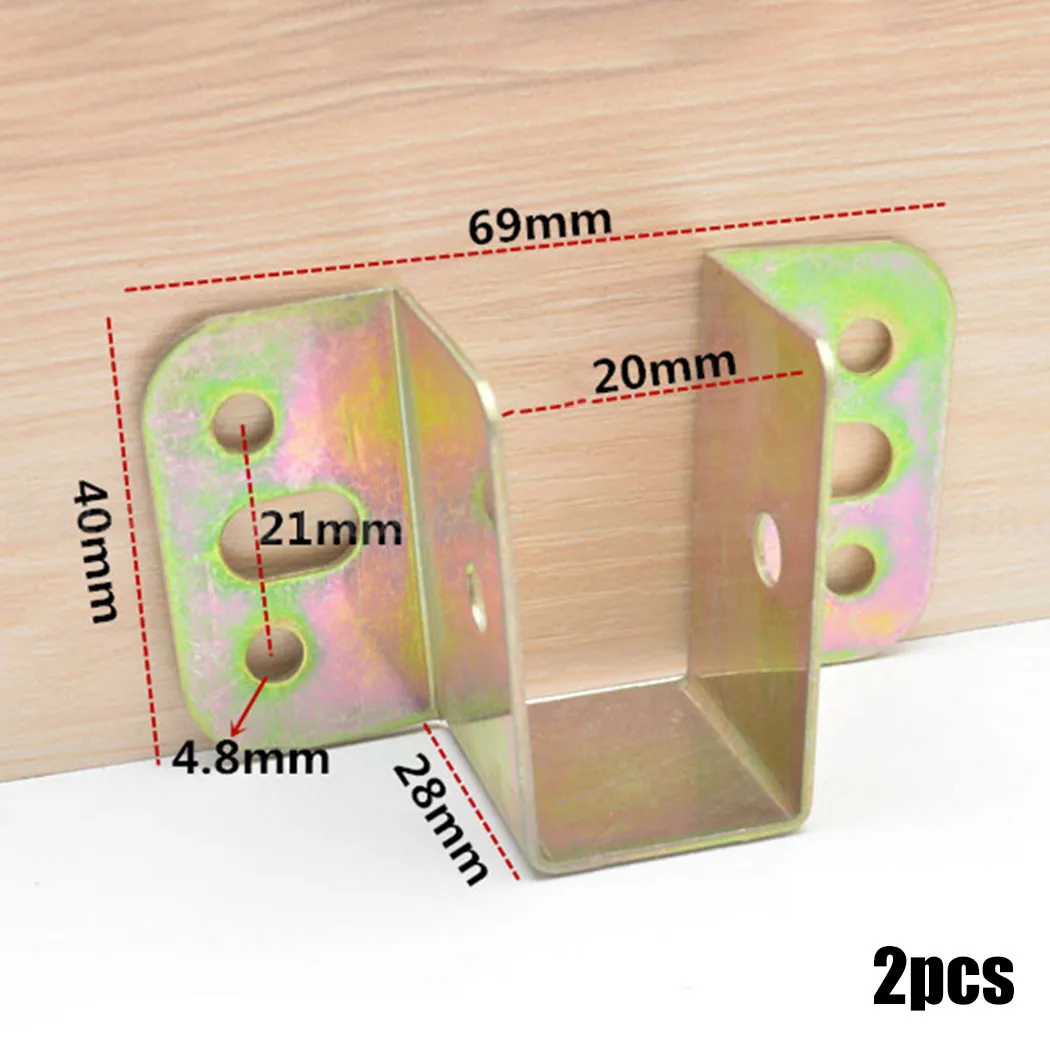 2pcs U Shaped Metal Bed Bracke - огляд і ціна Furniture Hardware Connectors