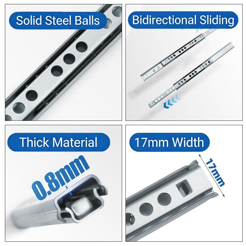 New 2Set Smooth Glide Bearing  - огляд і ціна Drawer Slide Pair