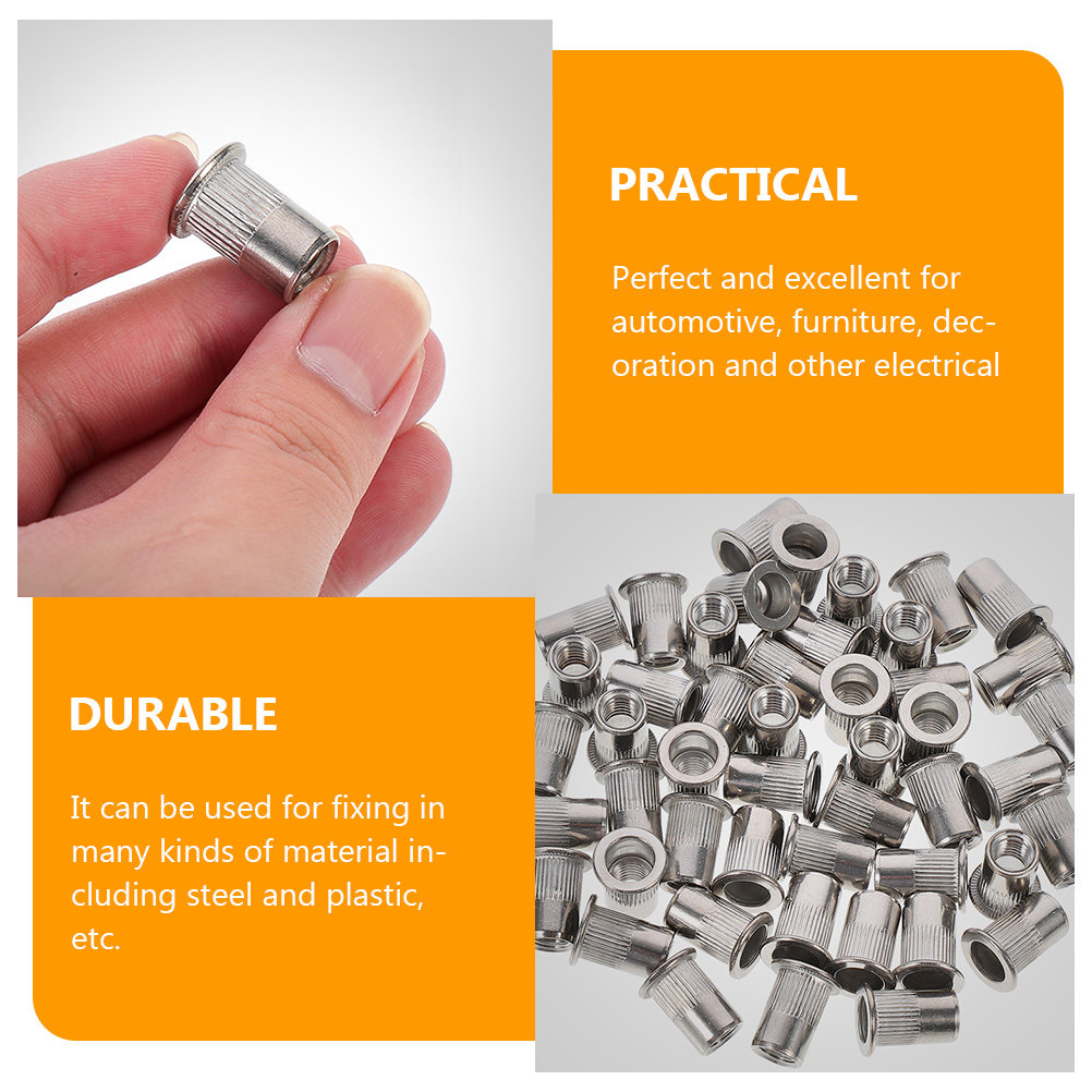 10pcs Stainless Steel Flat Hea - огляд і ціна Furniture Hardware Threaded Inserts