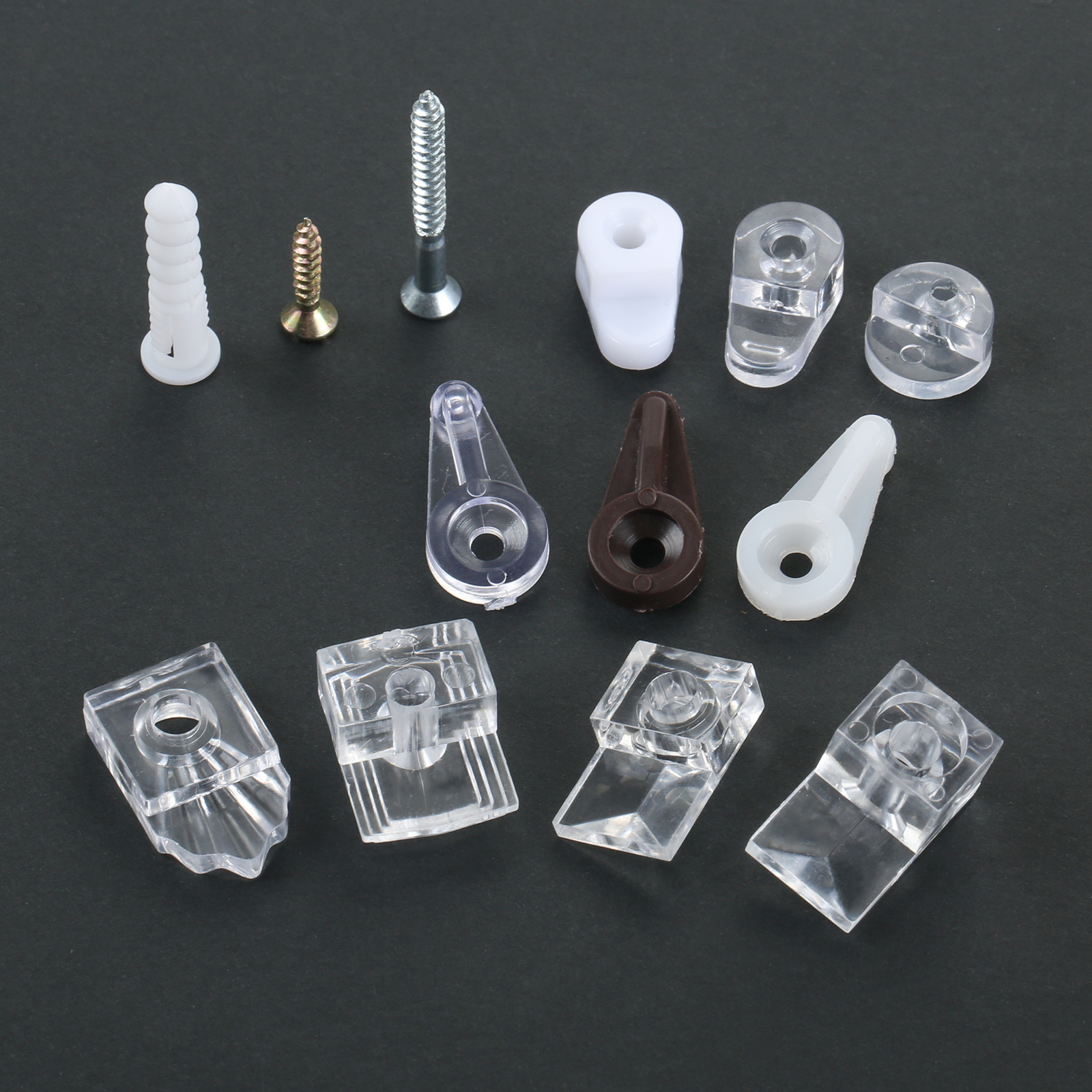10Pcs Plastic Glass Retainer C - огляд і ціна Furniture Hardware Connectors