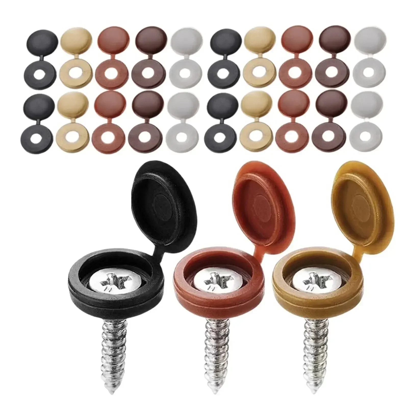 Hinged Plastic Screw Cap Cover - огляд і ціна Furniture Hardware Screws
