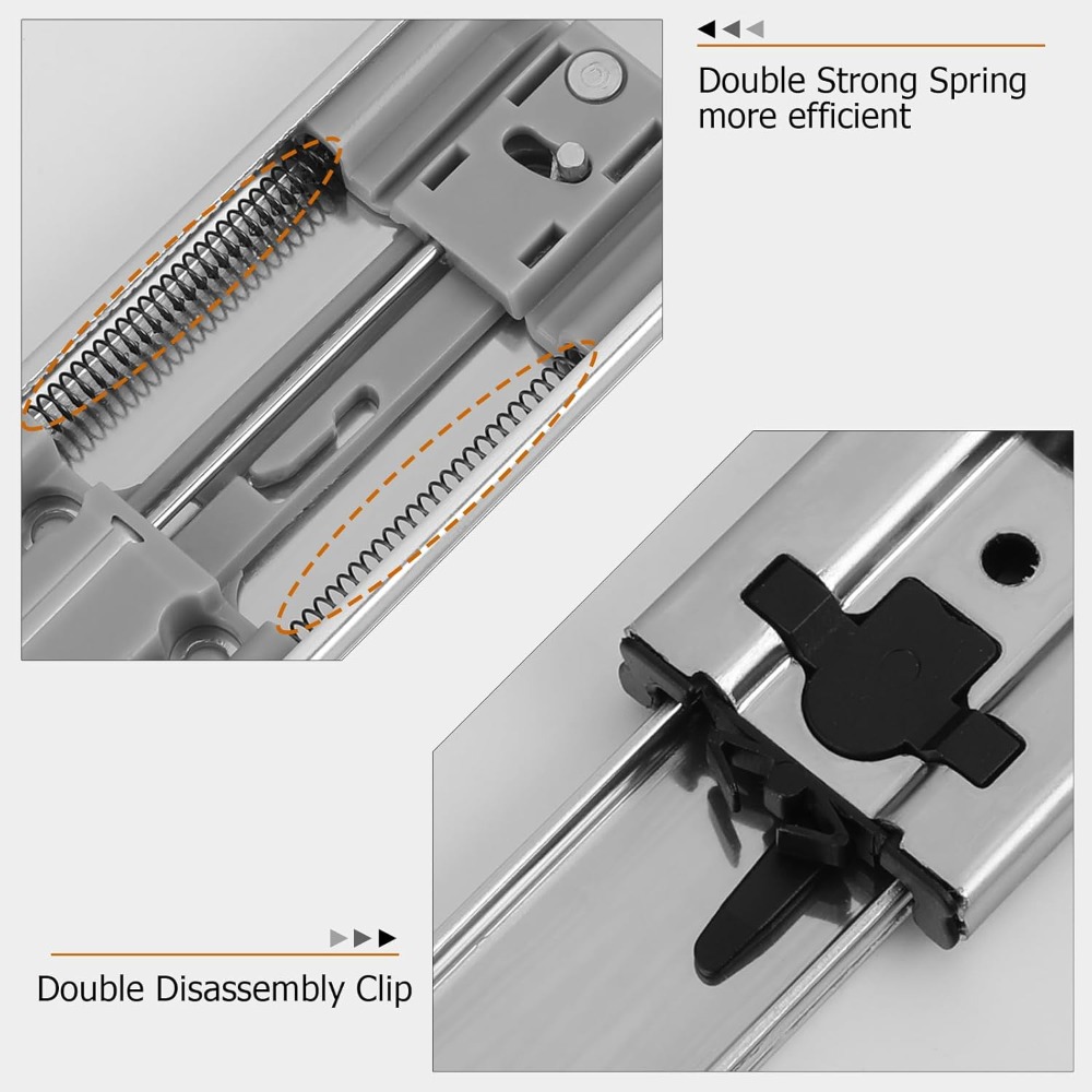 6 Pairs 22 Inch Soft Close Dra - огляд і ціна Drawer Slide Pair