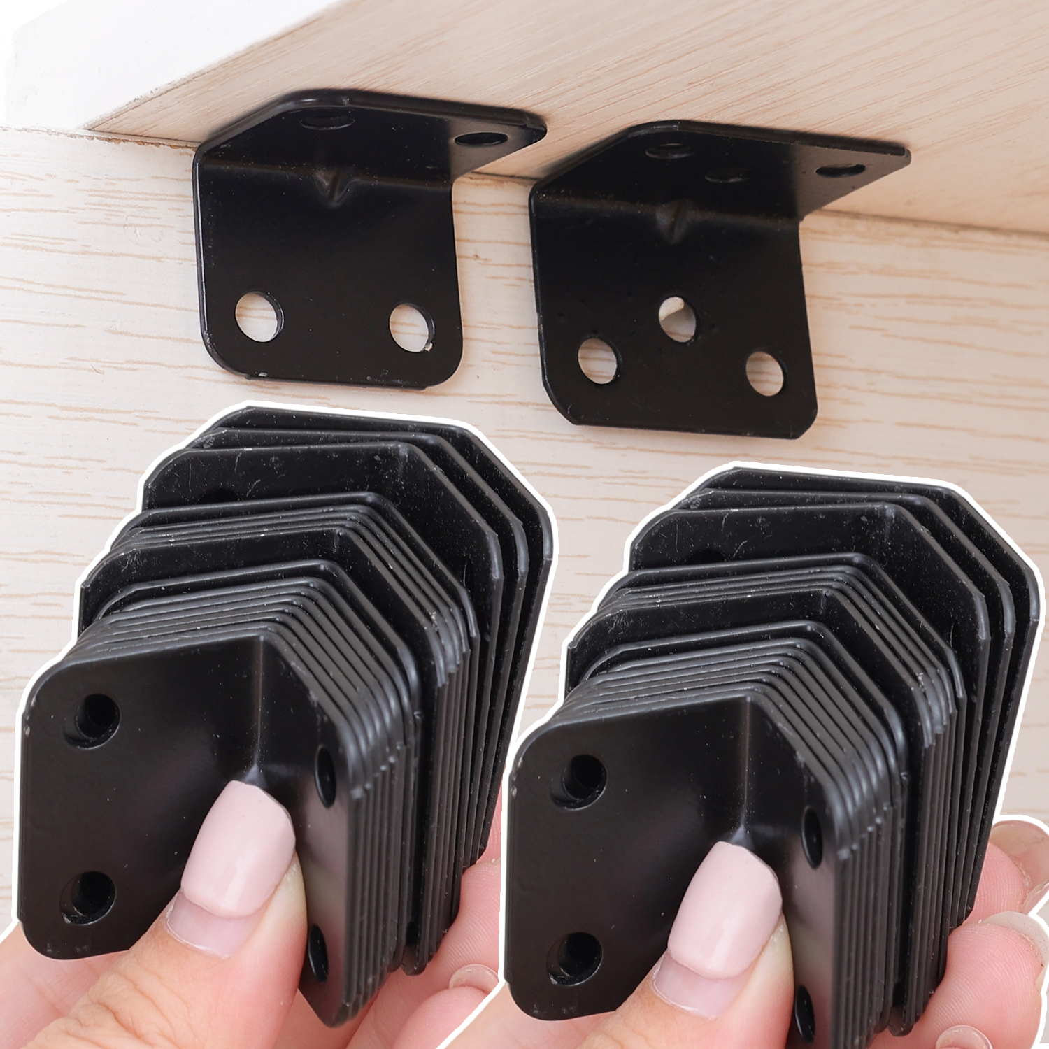 10/30pcs Black L-shaped Right  - огляд і ціна Furniture Hardware Connectors