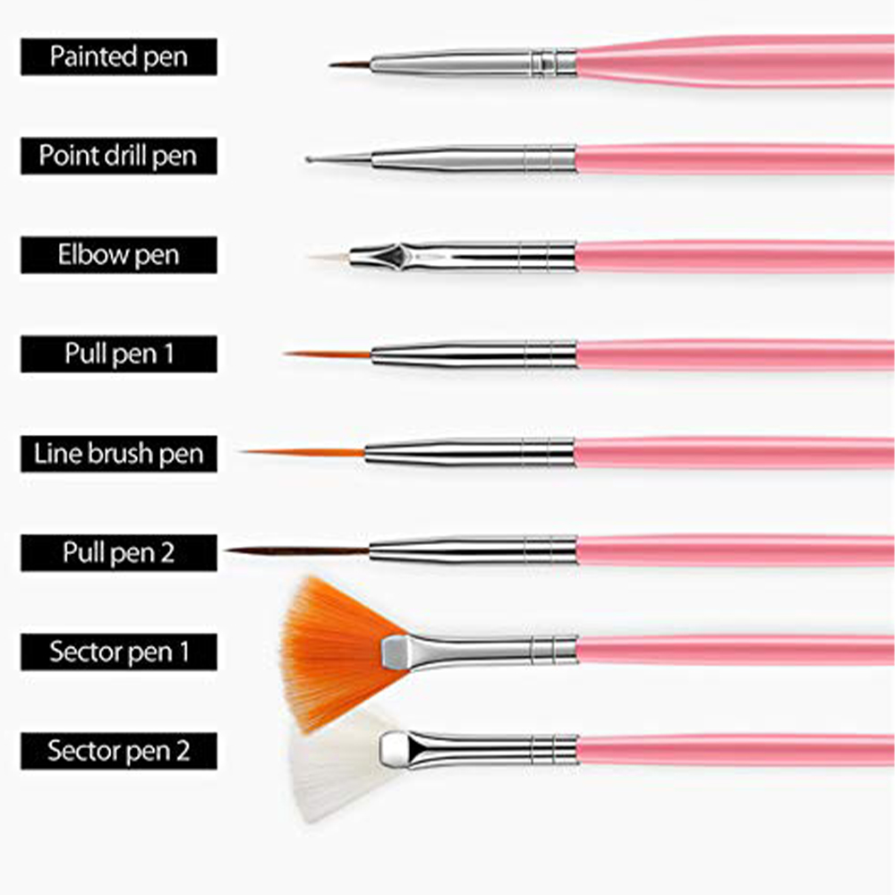 LINMANDA 15 Pink Nail Art Brus - огляд і ціна Furniture Hardware Nails