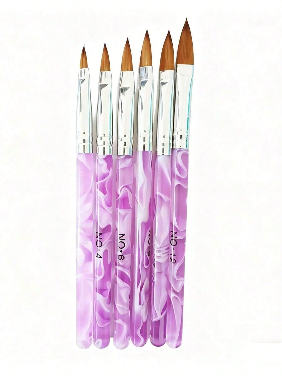 6pcs Acrylic Nail Brush Set, N - огляд і ціна Furniture Hardware Nails