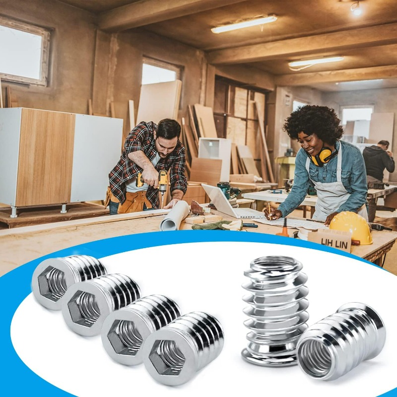1/20PCS Hex Screw in Nuts M4 M - огляд і ціна Furniture Hardware Threaded Inserts