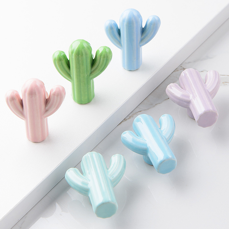1/4pcs Colorful Ceramic Cactus - огляд і ціна Unique Furniture Hardware