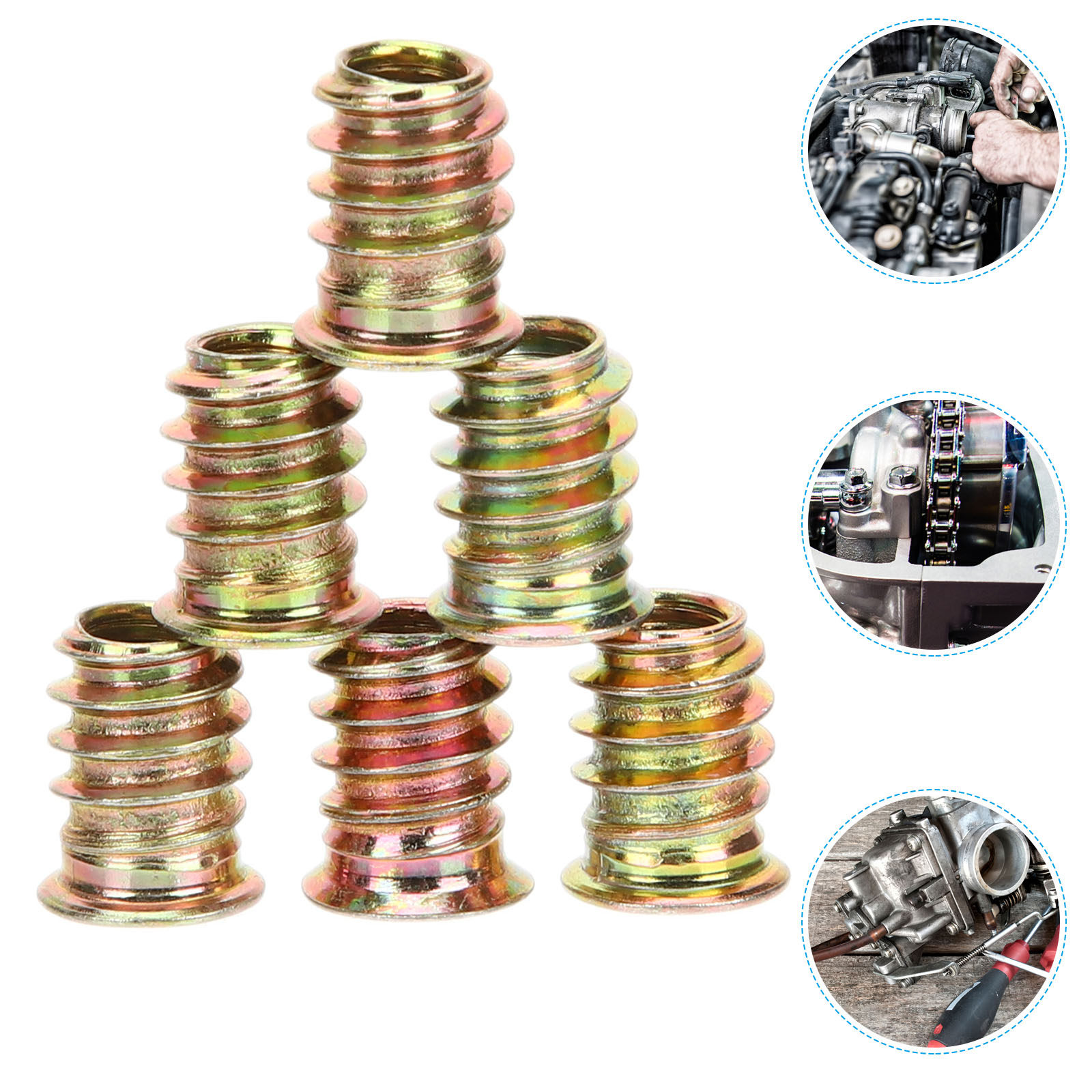 100Pcs M6x15 Threaded Insert C - огляд і ціна Furniture Hardware Threaded Inserts