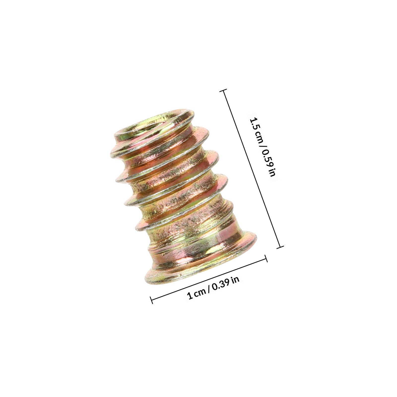 100Pcs M6x15 Threaded Insert C - огляд і ціна Furniture Hardware Threaded Inserts
