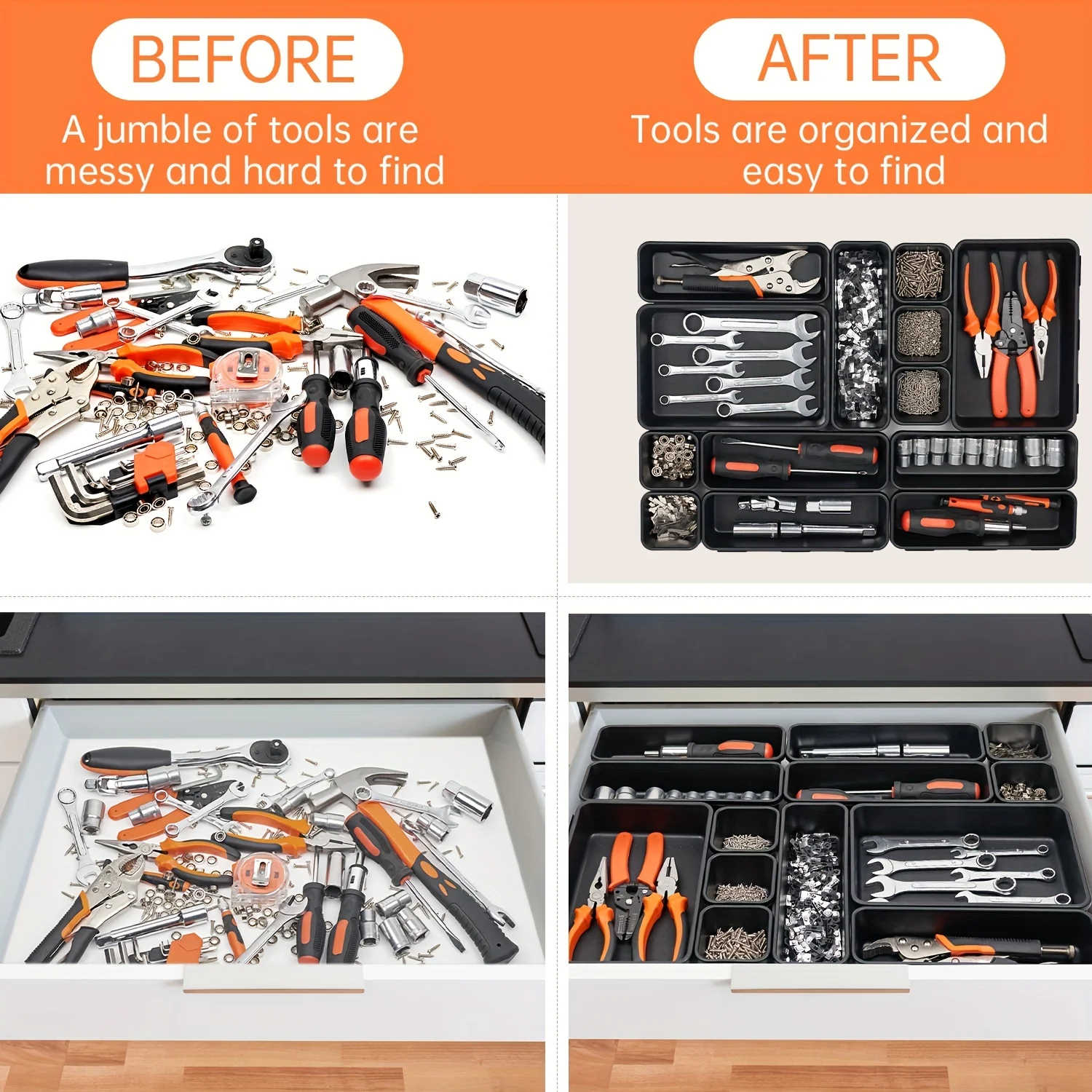 8/22/32pcs Tool Organizer Box  - огляд і ціна Drawer Organizer Peg