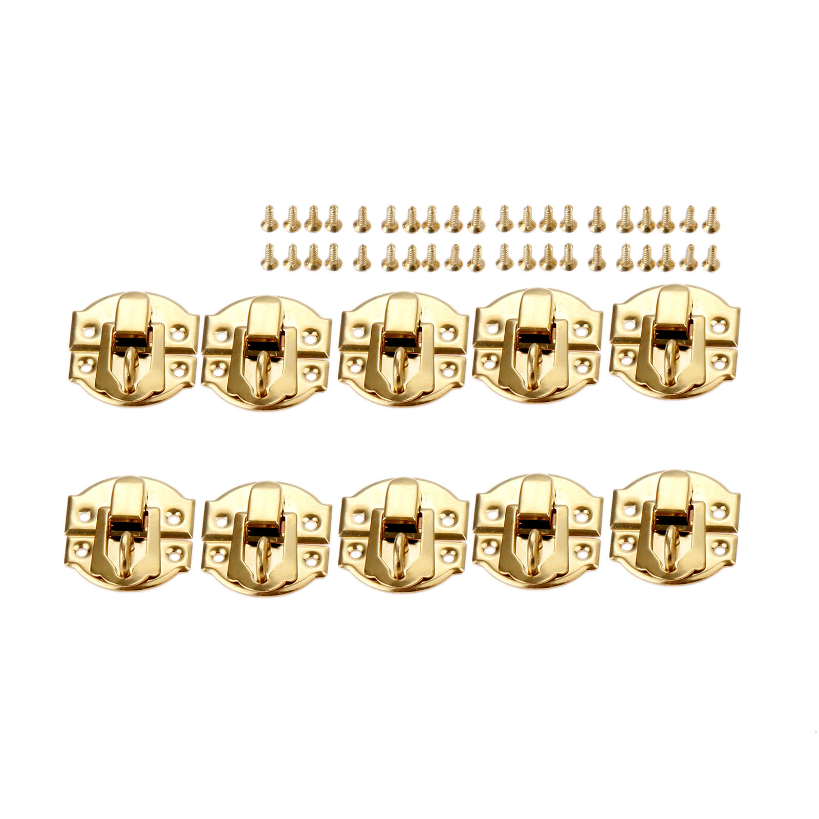 10pcs Golden Box Latch Clasps  - огляд і ціна Furniture Hardware Screws