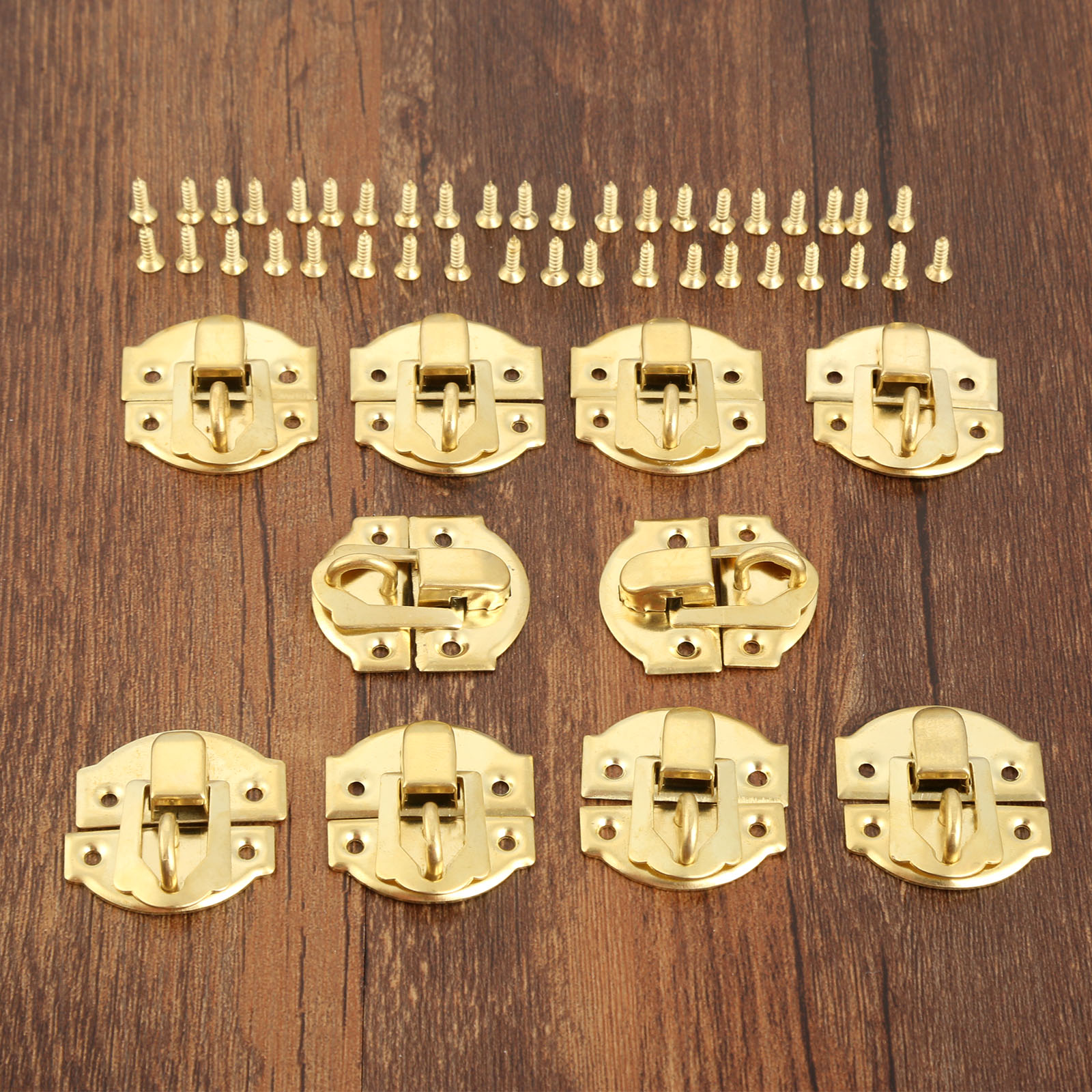 10pcs Golden Box Latch Clasps  - огляд і ціна Furniture Hardware Screws