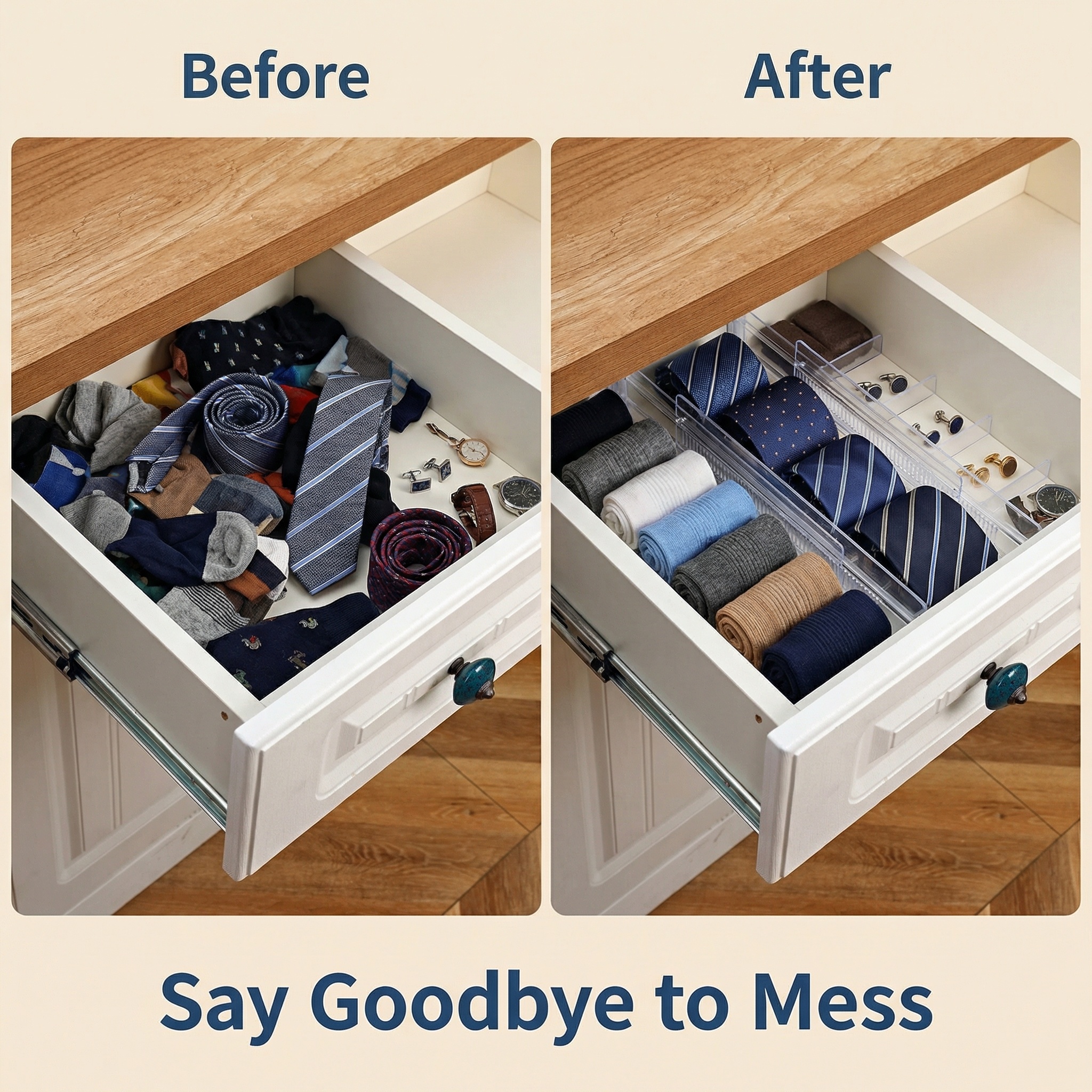 3/5/7-Pack Drawer Dividers, Cl - огляд і ціна Drawer Organizer Peg