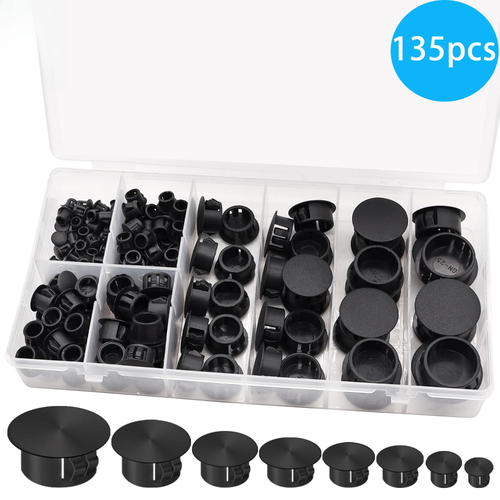 135pcs Black Cover Screw-type  - огляд і ціна Furniture Screw Type